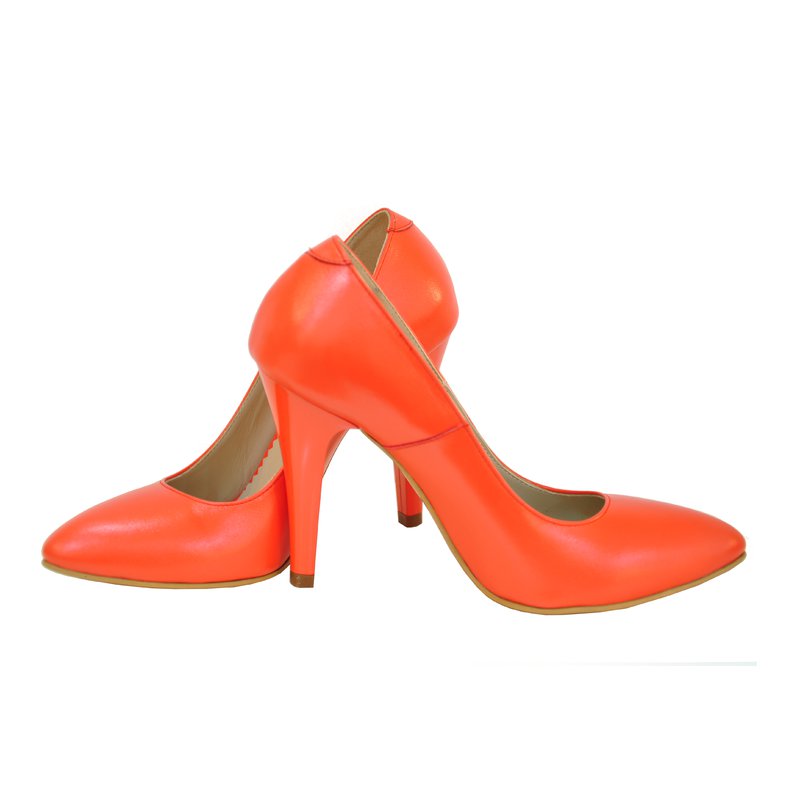 Pantofi Dama Piele Stiletto Corai D16 - orice culoare