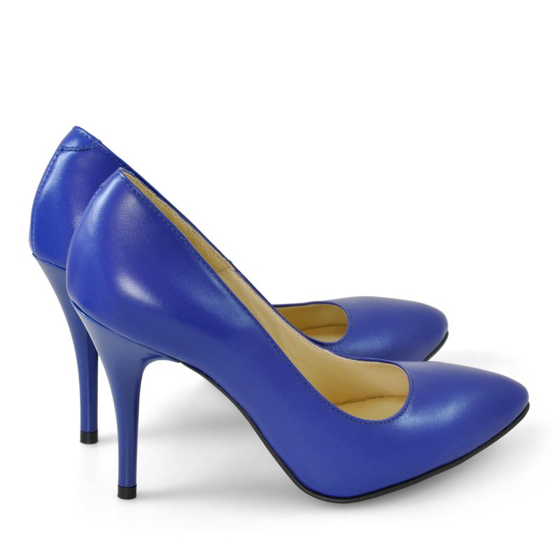 Pantofi Stiletto Piele Albastru D24 - orice culoare
