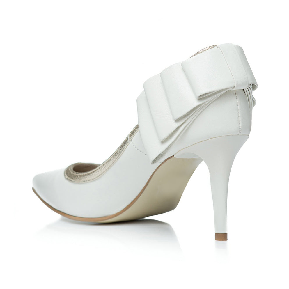 Pantofi Stiletto Funda Spate Ivory C3  - orice culoare