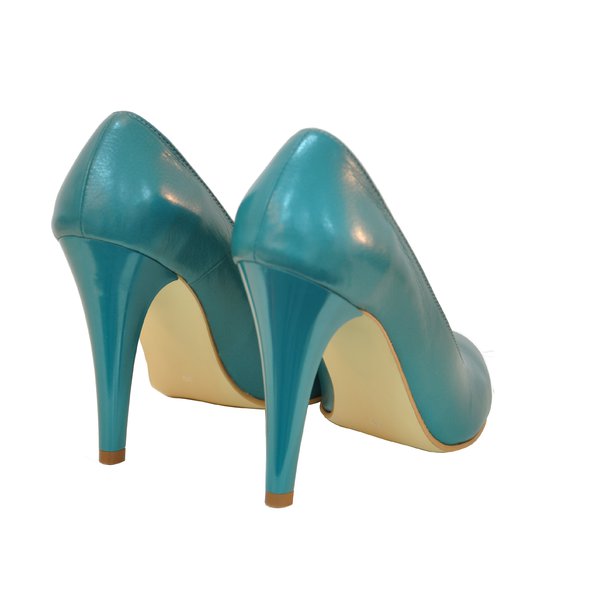 Pantofi Stiletto Diva piele naturala, turcoaz - orice culoare