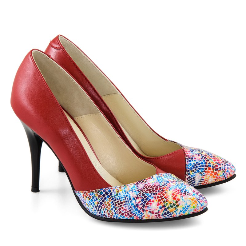Pantofi Piele Stiletto Patrice Rosu D35 - orice culoare