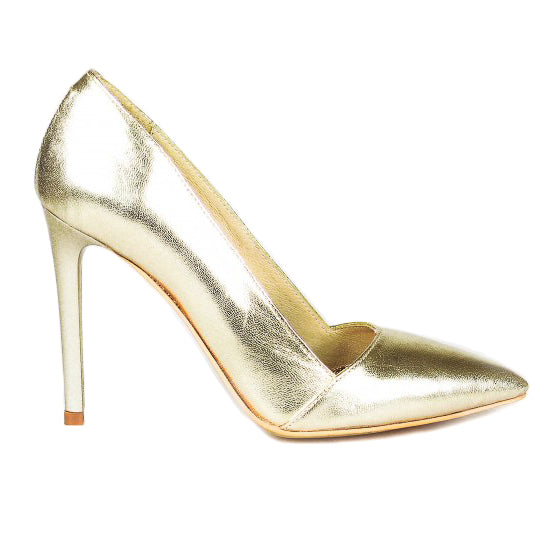 Pantofi Stiletto C10 piele Auriu - orice culoare