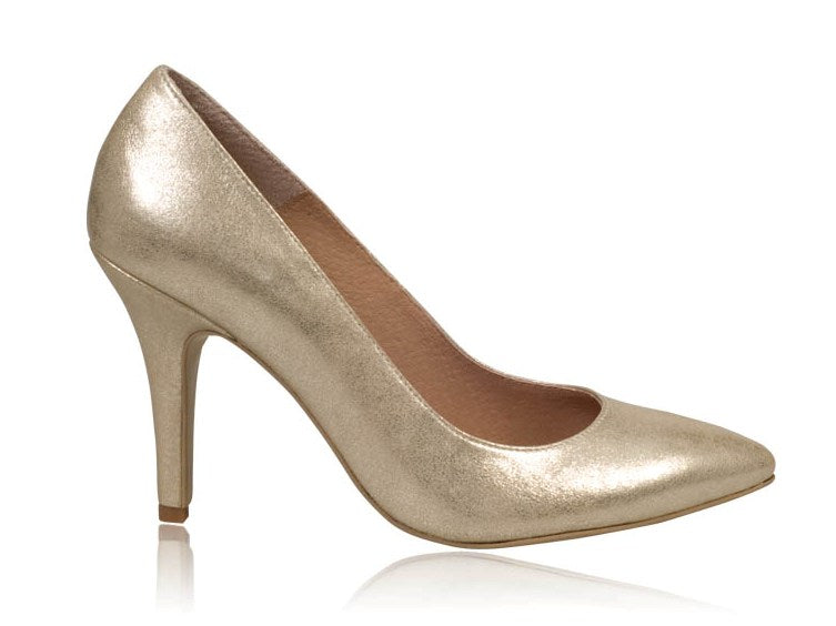 Pantofi stiletto piele auriu N7 - orice  culoare