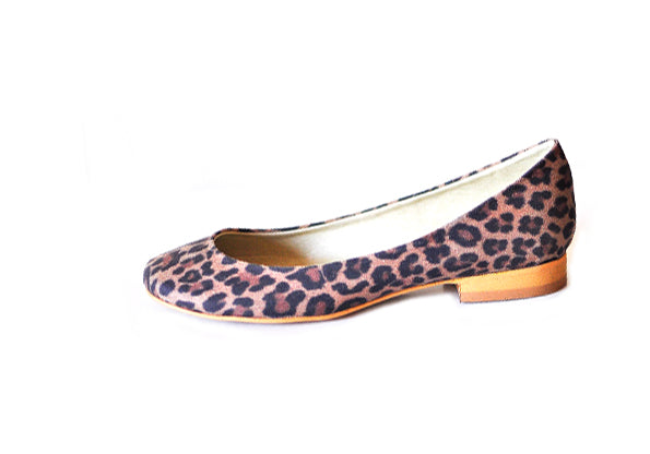Balerini piele naturala Casual Animal Print