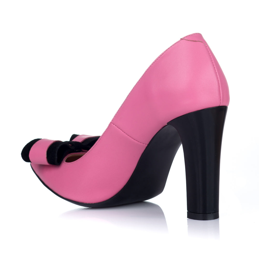 Pantofi Stiletto Toc Gros Denis Roz S5 - orice culoare