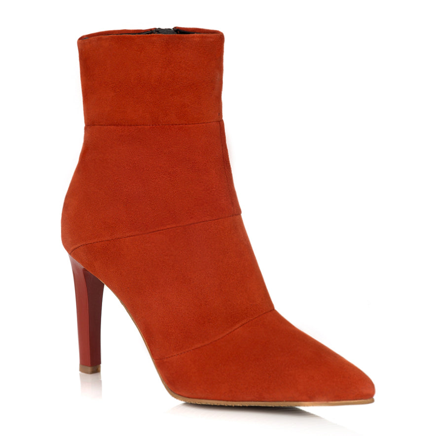 Botine Dama Piele capucino Stiletto C11 - pe stoc