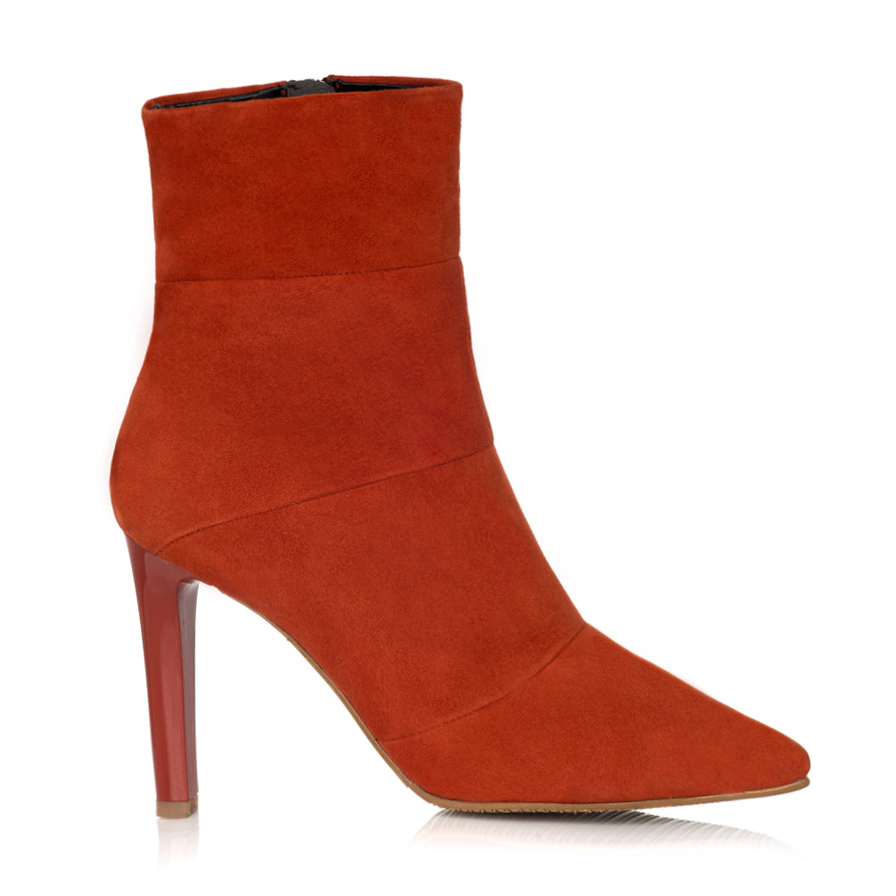 Botine Dama Piele capucino Stiletto C11 - pe stoc