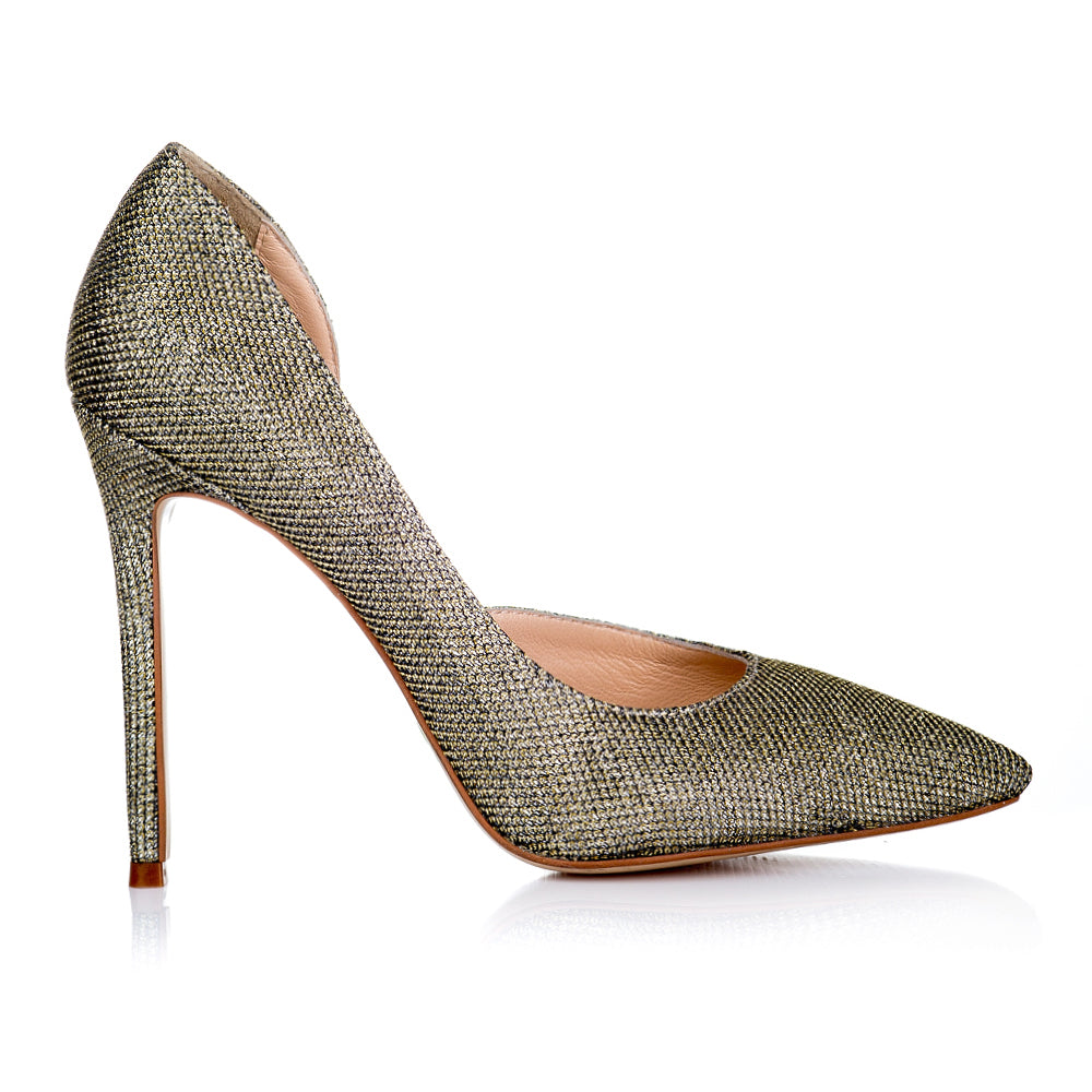 Pantofi Stiletto Decupat Piele Bronz L10 - orice culoare