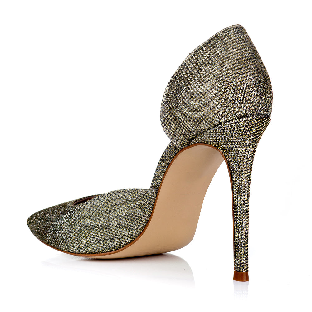 Pantofi Stiletto Decupat Piele Bronz L10 - orice culoare