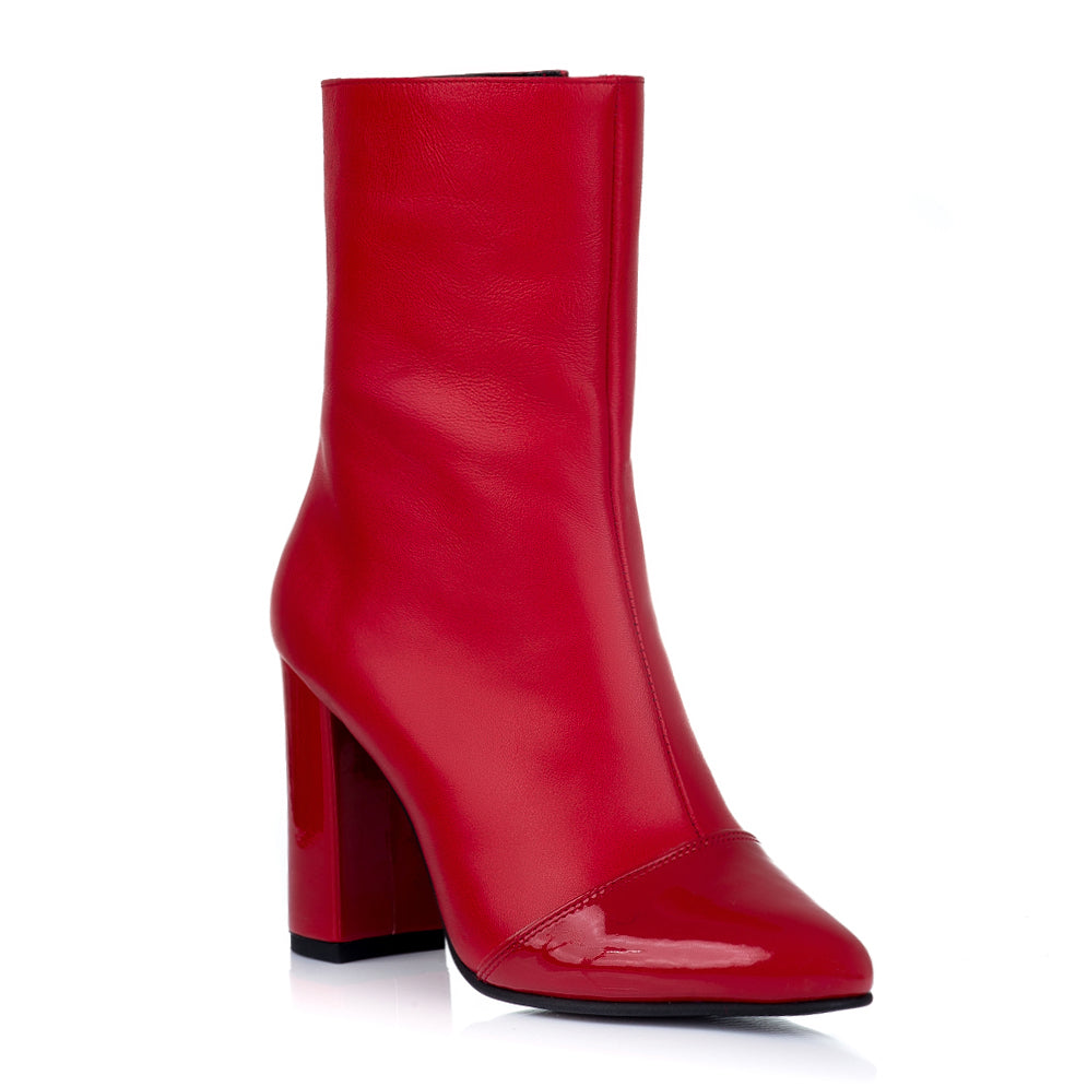 Botine Dama Piele Rosu Glen V30 - orice culoare