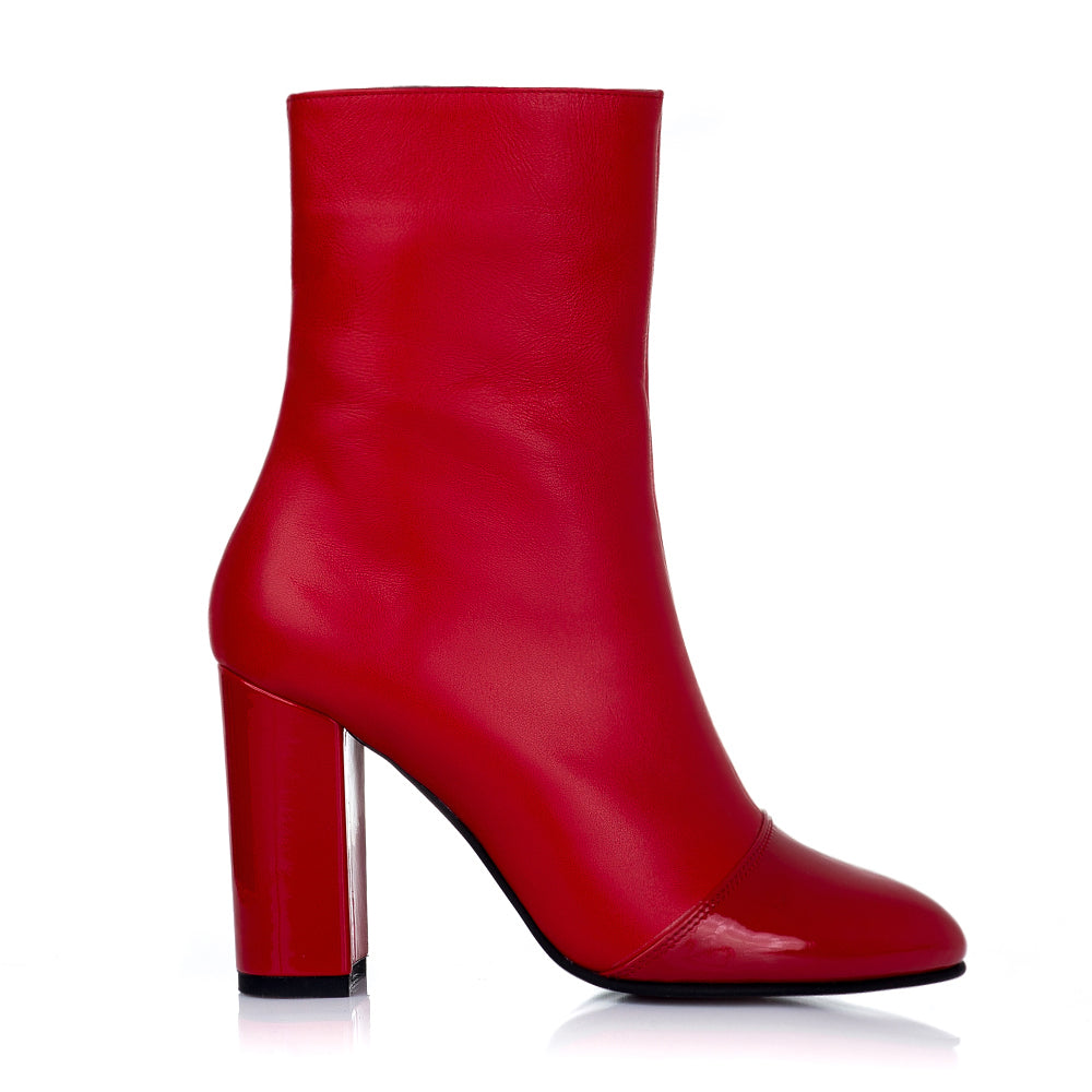 Botine Dama Piele Rosu Glen V30 - orice culoare