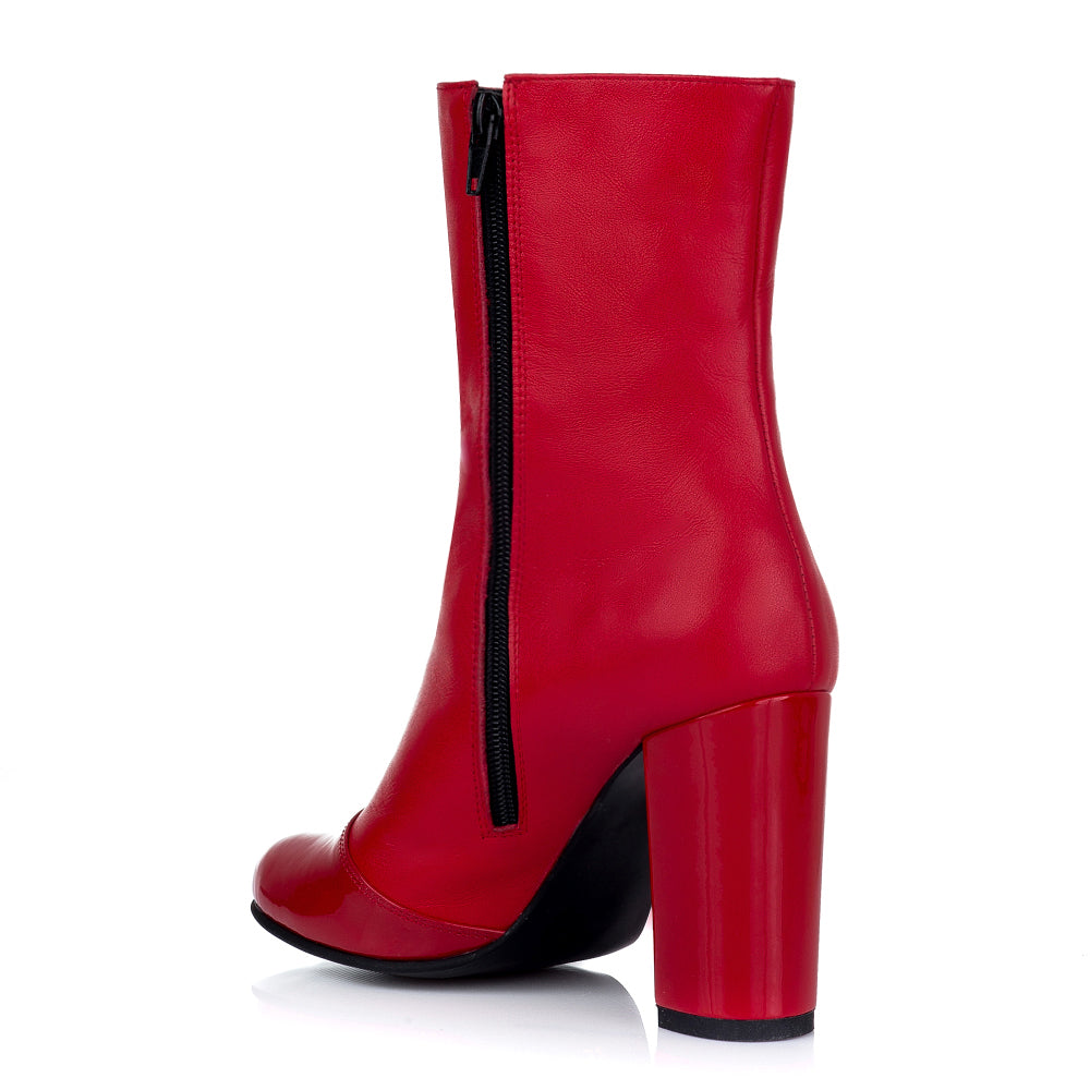 Botine Dama Piele Rosu Glen V30 - orice culoare