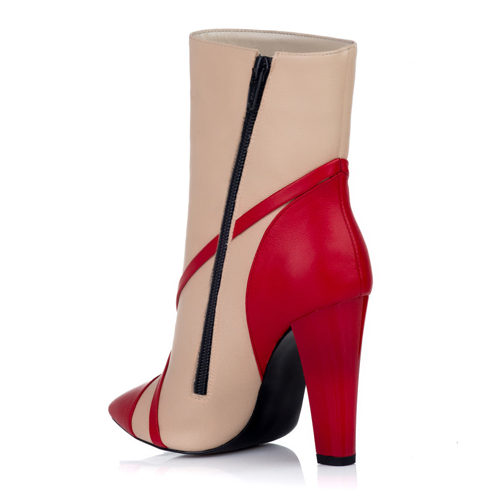 Botine Dama Piele Sweet Red L1 - orice culoare