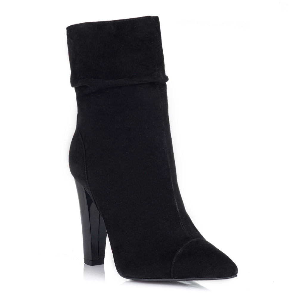 Botine Dama Piele Intoarsa Negru L2 - orice culoare