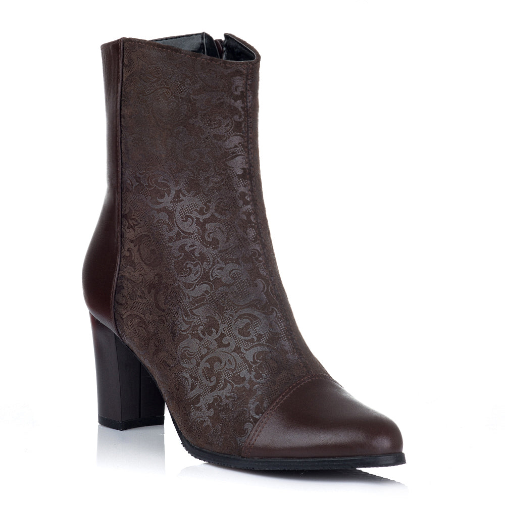 Botine Dama Piele Floral Maro V32 - orice culoare