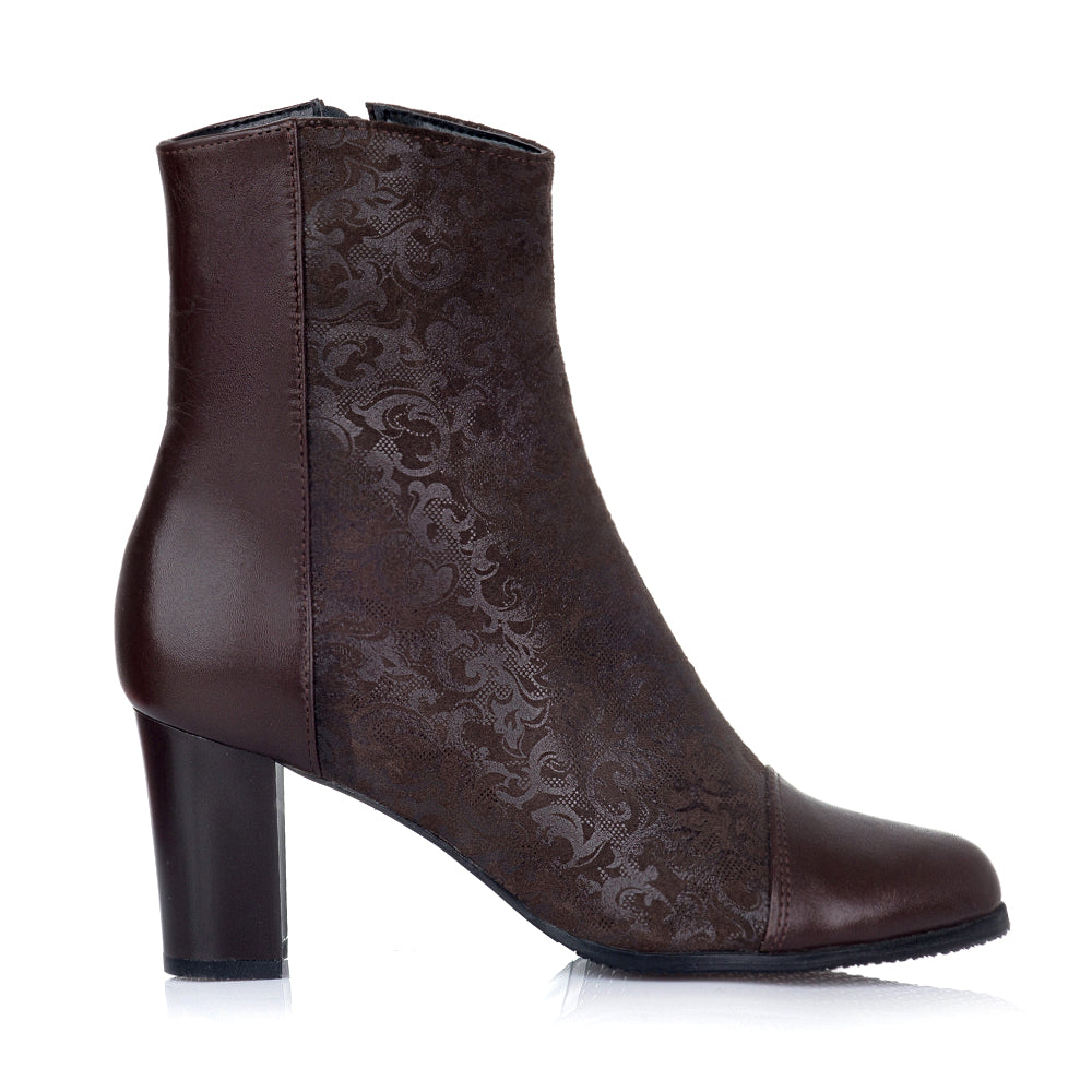 Botine Dama Piele Floral Maro V32 - orice culoare