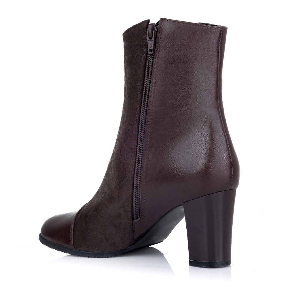 Botine Dama Piele Floral Maro V32 - orice culoare
