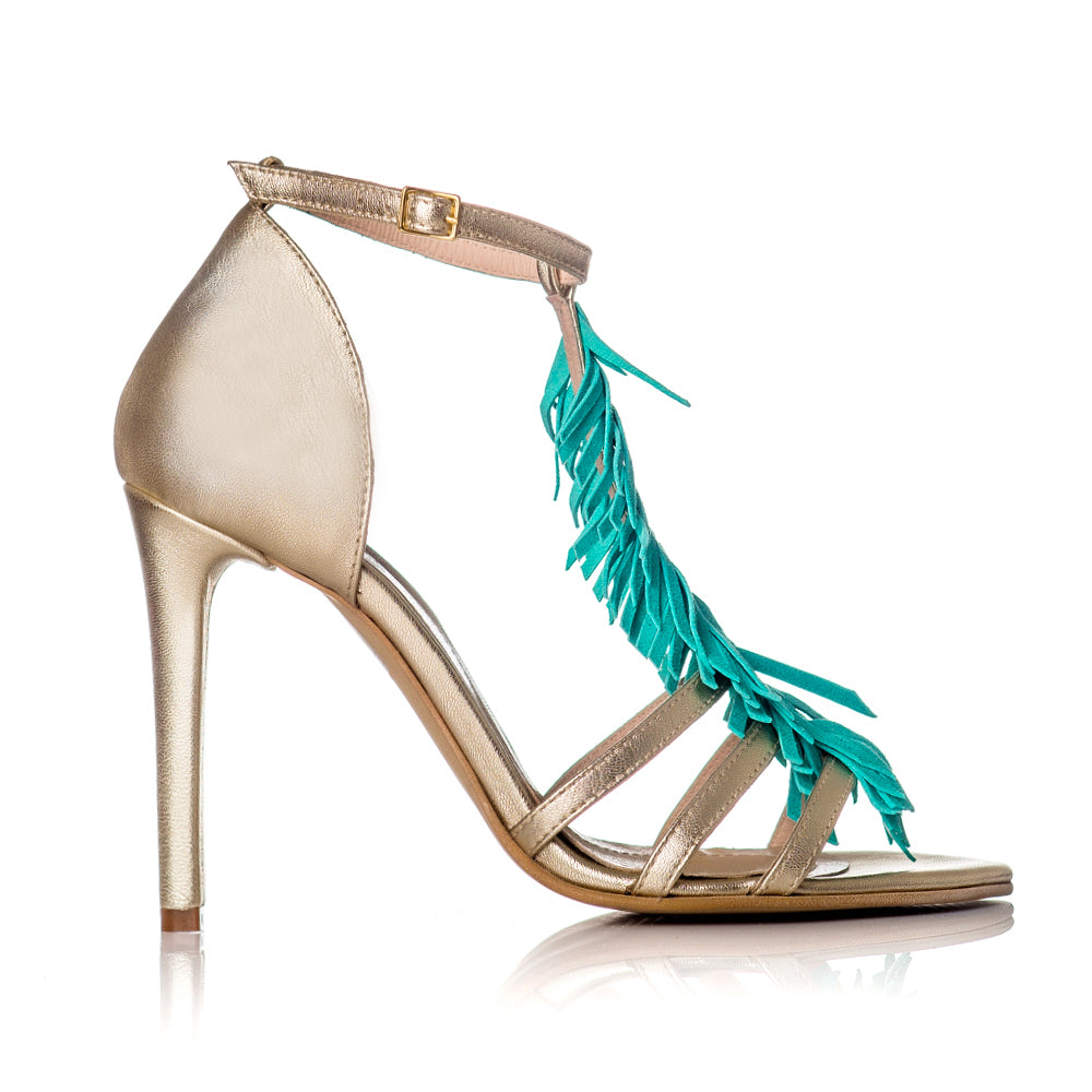 Sandale Dama Piele Auriu Samantha F17 - orice culoare