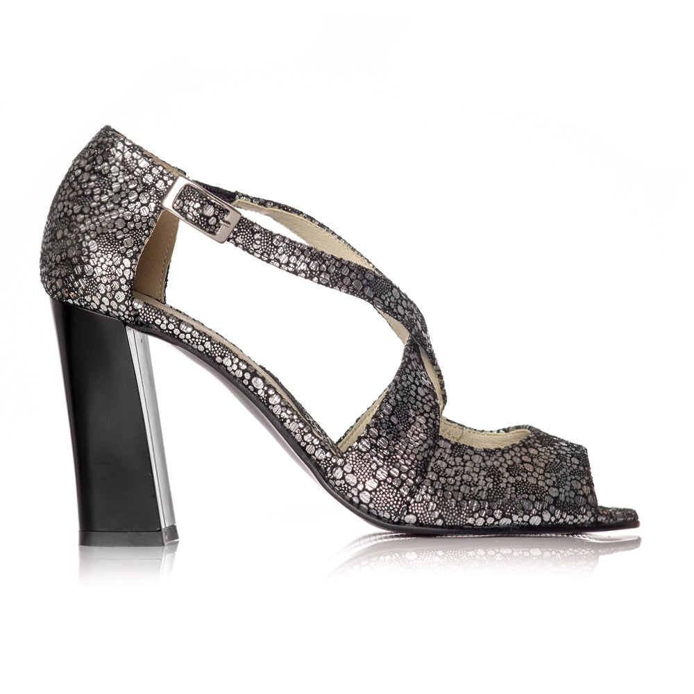 Sandale dama piele model Moni Argintiu - Orice culoare