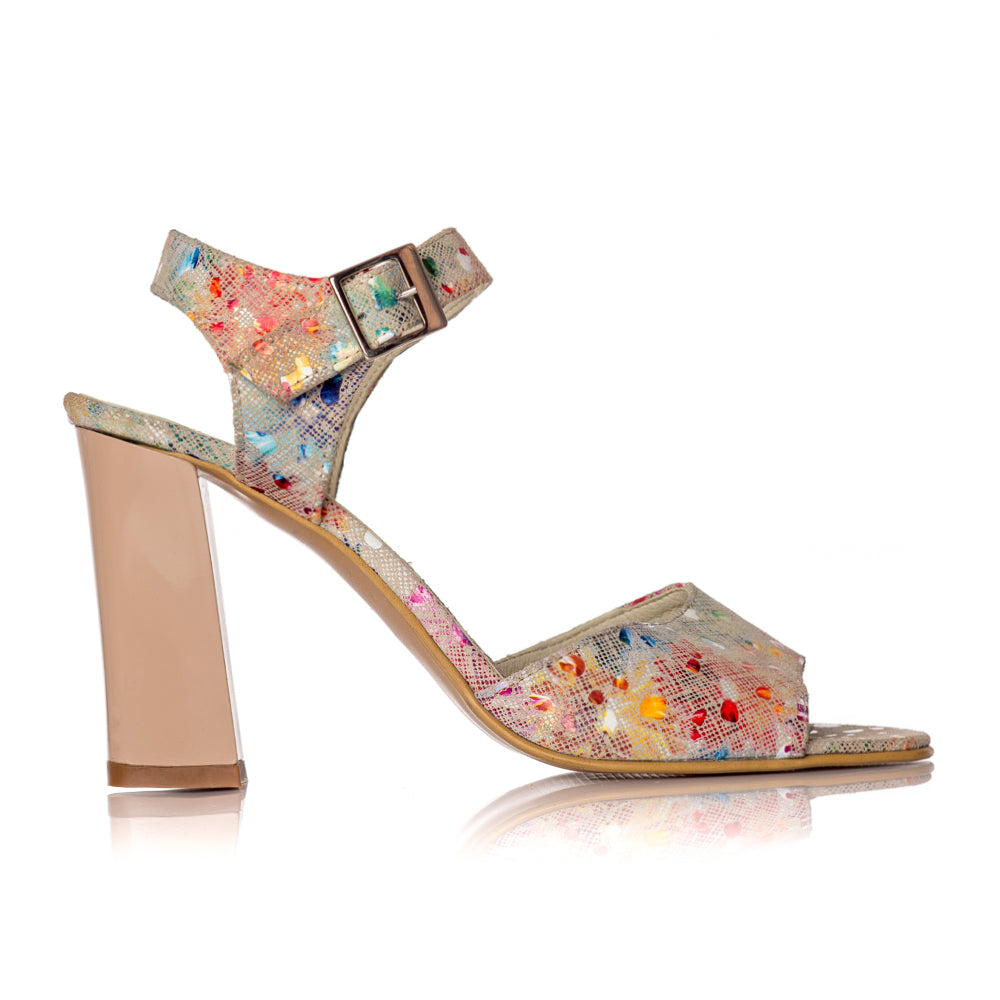 Sandale dama piele Multicolor Bej Yasmin V8 - Orice culoare