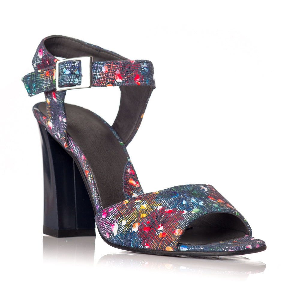 Sandale dama piele Multicolor Albastru Yasmin V8 - Orice culoare