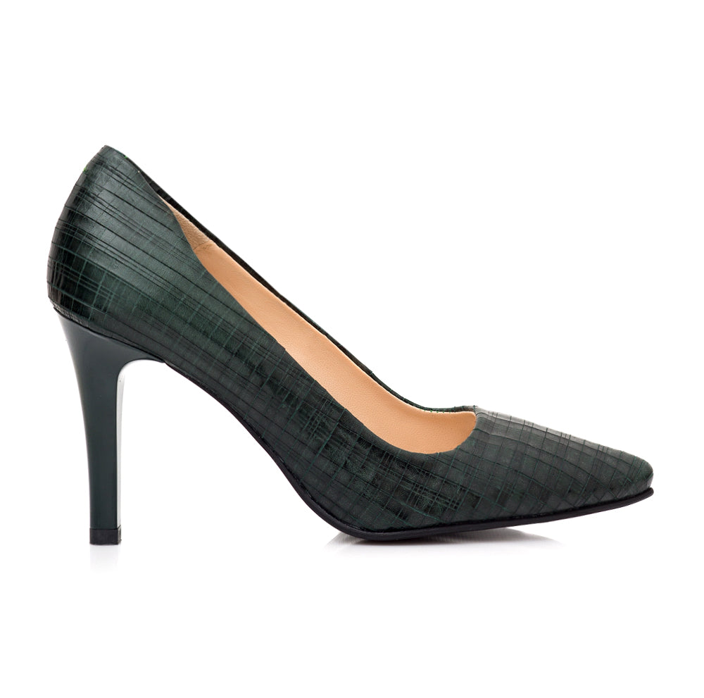 Pantofi Stiletto Piele Bleumarin Presaj C41- orice culoare