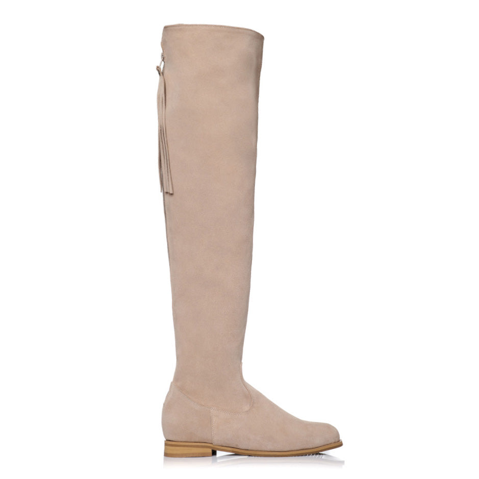 Cizme Casual peste genunchi piele naturala intoarsa,orice culoare
