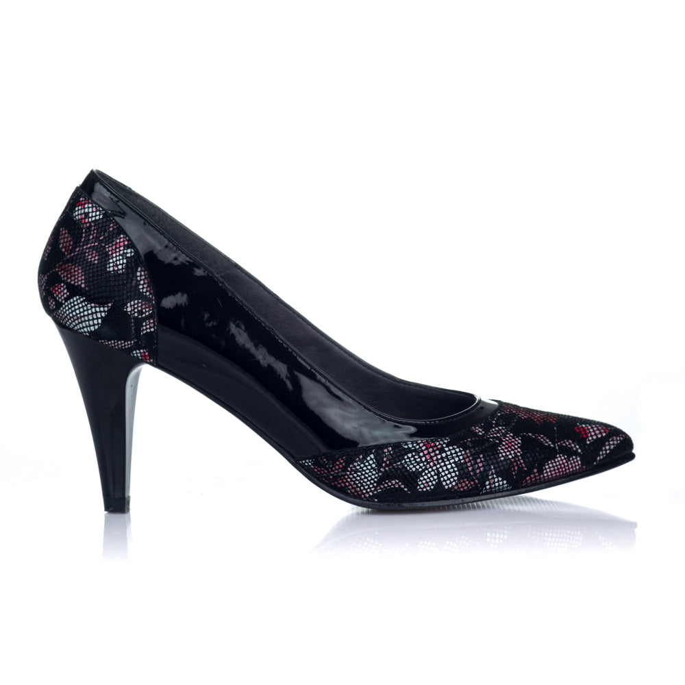 Pantofi Stiletto Piele Color Toc Mic V32 - orice culoare