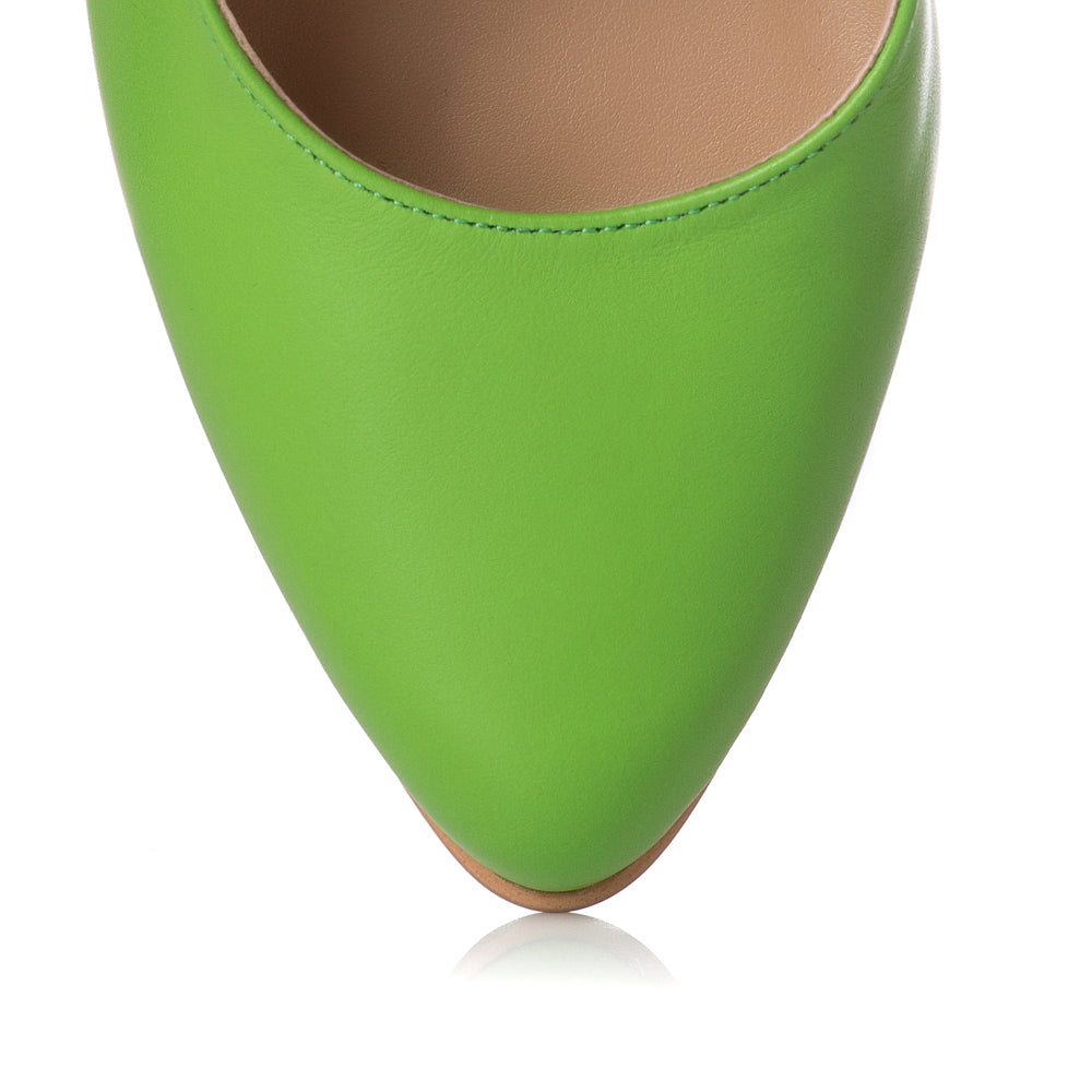 Pantofi Piele Naturala Toc Evazat Chic T1 - orice culoare